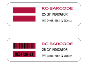 Bestrahlungsindikator mit Barcode